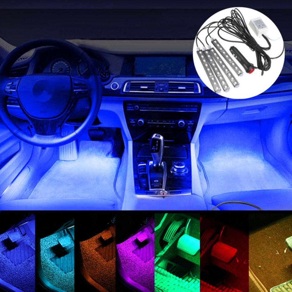 Car Interior Atmosphere Remote Control Light Decor Lamp